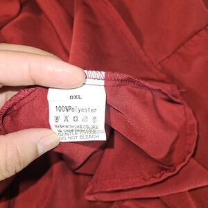 Red Polyester Blouse